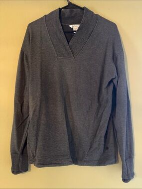 Athleta Charcoal V-Neck Sweater
